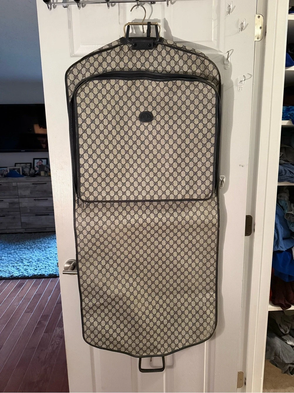 Gucci Beige and Blue GG Monogram Garment Cover